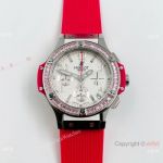 Replica Hublot Big Bang Tutti Frutti Quartz Watch Red Rubber Strap